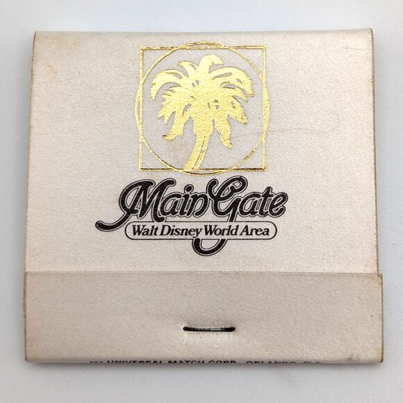 Vintage Main Gate Walt Disney World Area Matchbook Kissimmee Vintage Matchbook - Picture 1 of 4